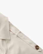 Belted Trench Coat with Storm Flaps and Cuff Straps