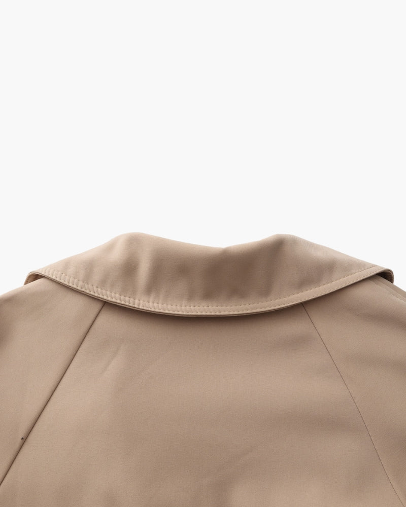 Belted Trench Coat with Storm Flaps and Cuff Straps