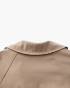 Belted Trench Coat with Storm Flaps and Cuff Straps