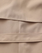 Belted Trench Coat with Storm Flaps and Cuff Straps