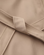 Belted Trench Coat with Storm Flaps and Cuff Straps