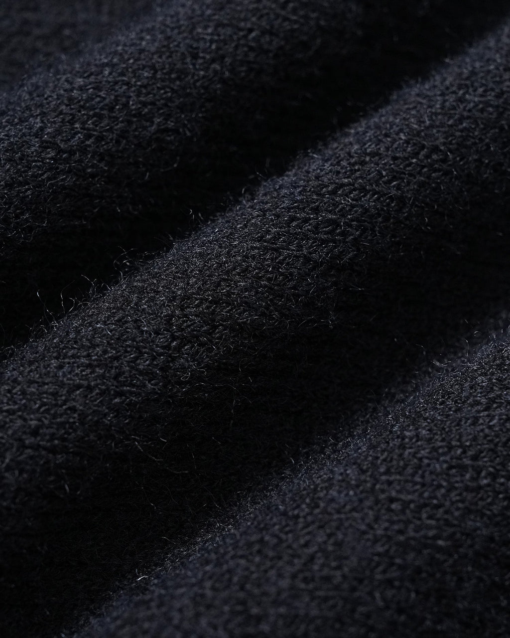 Cable Knit Cardigan with Round Neck and Balloon Sleeves - Black