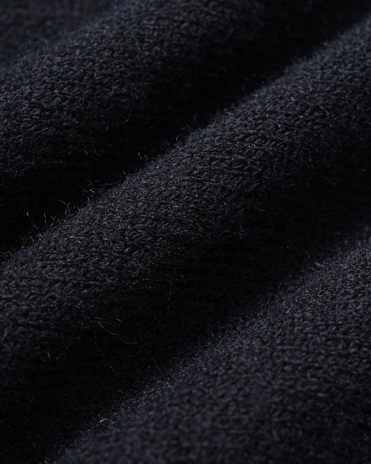 Cable Knit Cardigan with Round Neck and Balloon Sleeves - Black