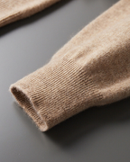 Cashmere Hoodie with Drawstring Hood and Ribbed Hem