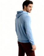 Cashmere Hoodie with Drawstring Hood and Ribbed Hem