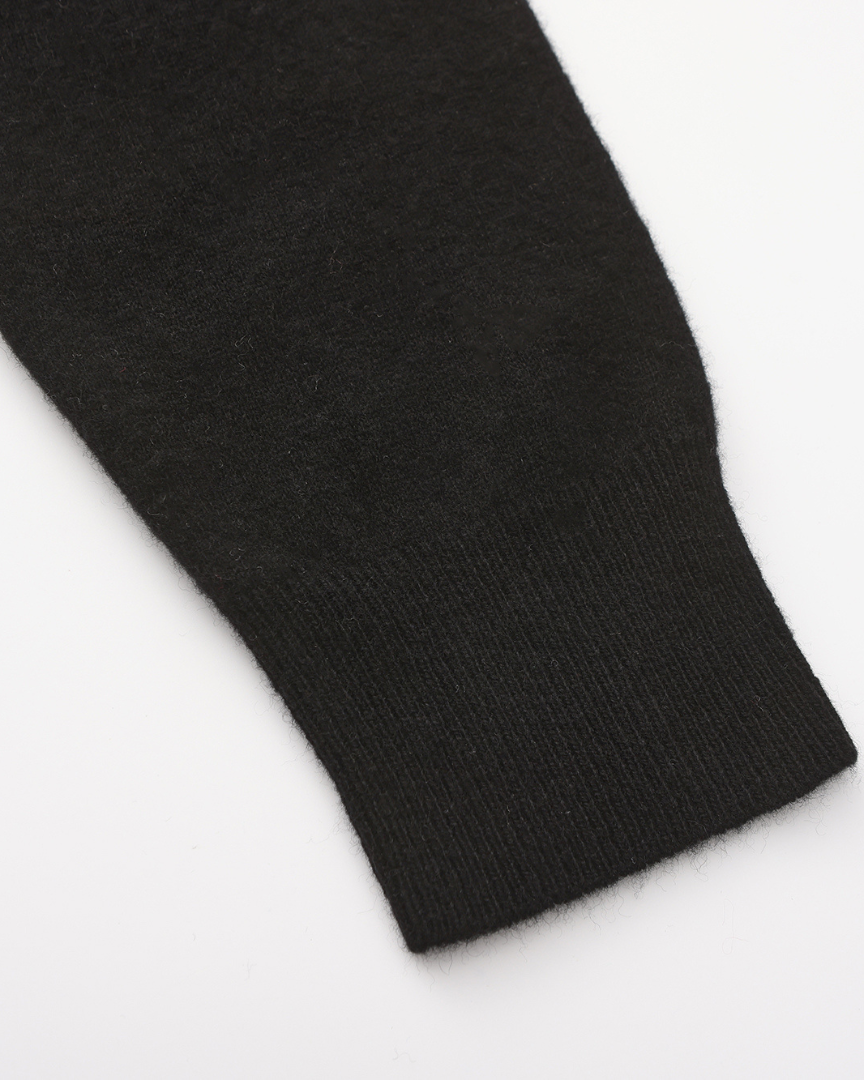 Cashmere Knit Polo Shirt with Button Placket, Long Sleeve
