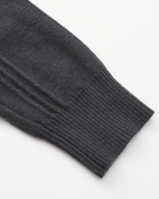 Cashmere Ribbed Half Zip Jumper with Stand Collar