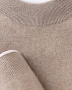 Cashmere Wool Blend Roll Neck Jumper with Slim Fit