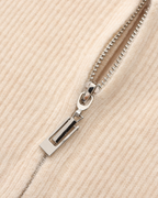 Cashmere Zip Cardigan with Stand Collar and Ribbed Trims