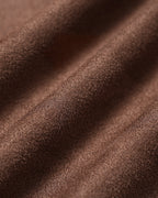 Corduroy Look Shirt Jacket with Point Collar and Flap Pockets - Brown