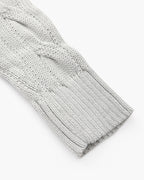 Cotton Cable Knit Half Zip Jumper with High Neck