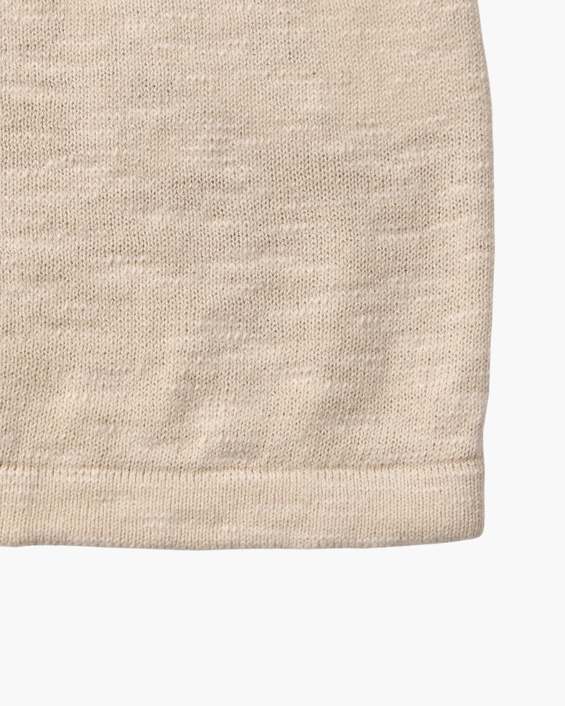 Cotton Linen Crew Neck Jumper, Lightweight Knit
