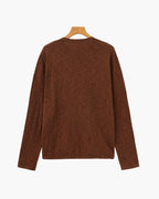 Cotton Linen Crew Neck Jumper, Lightweight Knit