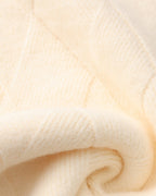 Diamond Knit Crew Neck Jumper with Ribbed Cuffs