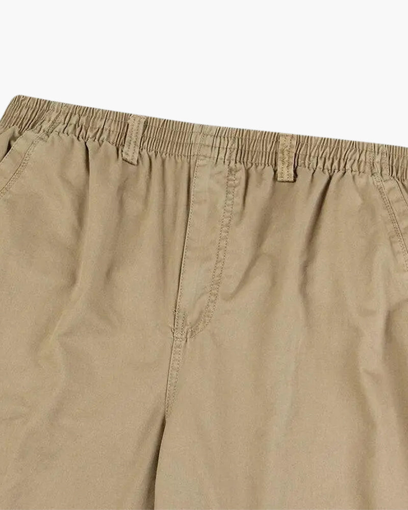 Drawstring Trousers with Relaxed Fit and Straight Leg