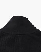 Half Zip Jumper with Stand Collar and Ribbed Trims