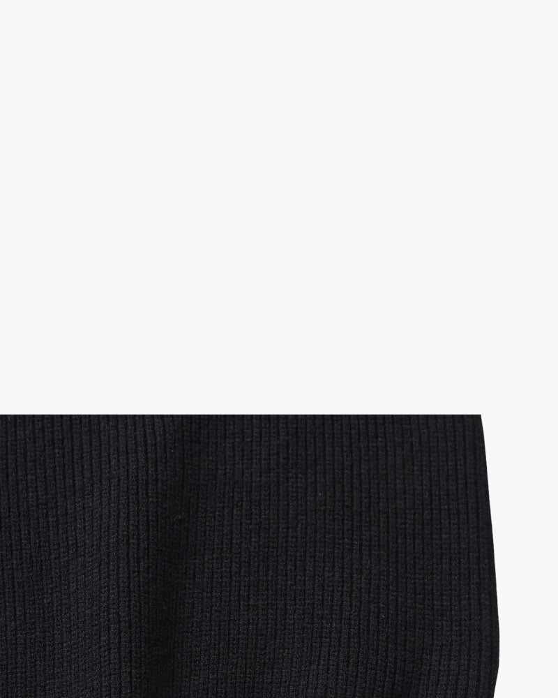 Half Zip Jumper with Stand Collar and Ribbed Trims
