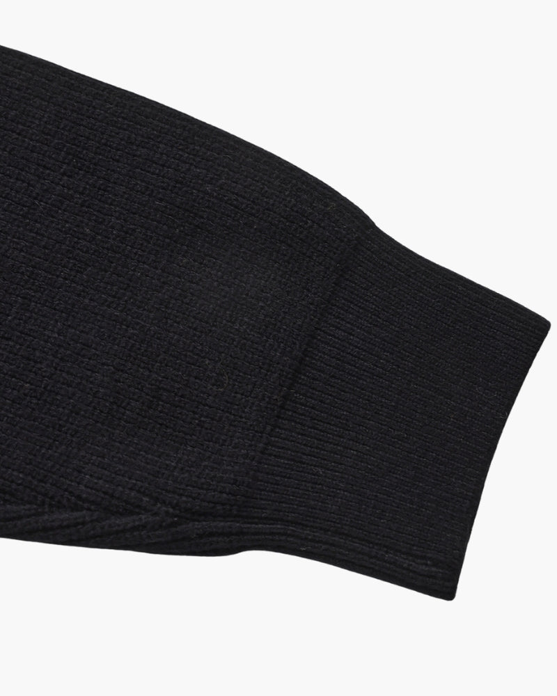 Half Zip Jumper with Stand Collar and Ribbed Trims