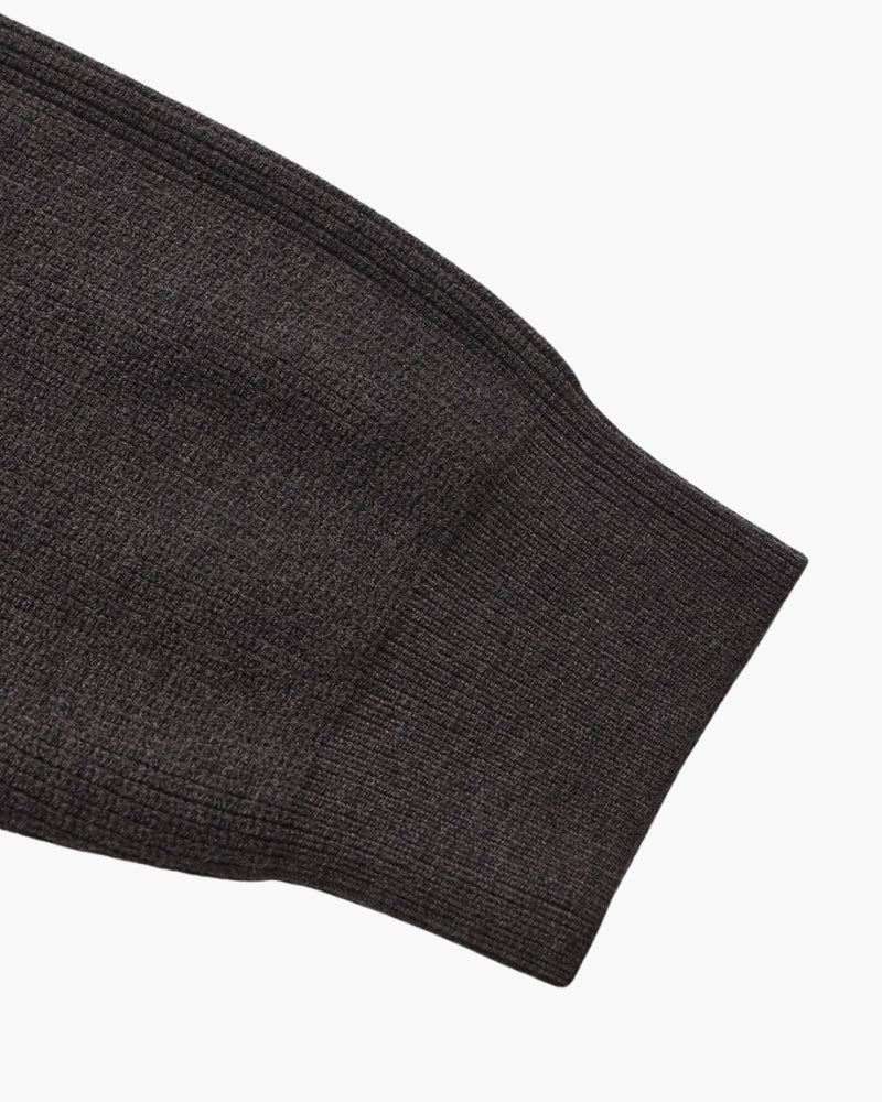 Half Zip Jumper with Stand Collar and Ribbed Trims