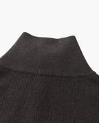 Half Zip Jumper with Stand Collar and Ribbed Trims
