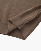Half Zip Jumper with Stand Collar and Ribbed Trims