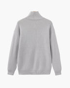 Half Zip Jumper with Stand Collar and Ribbed Trims