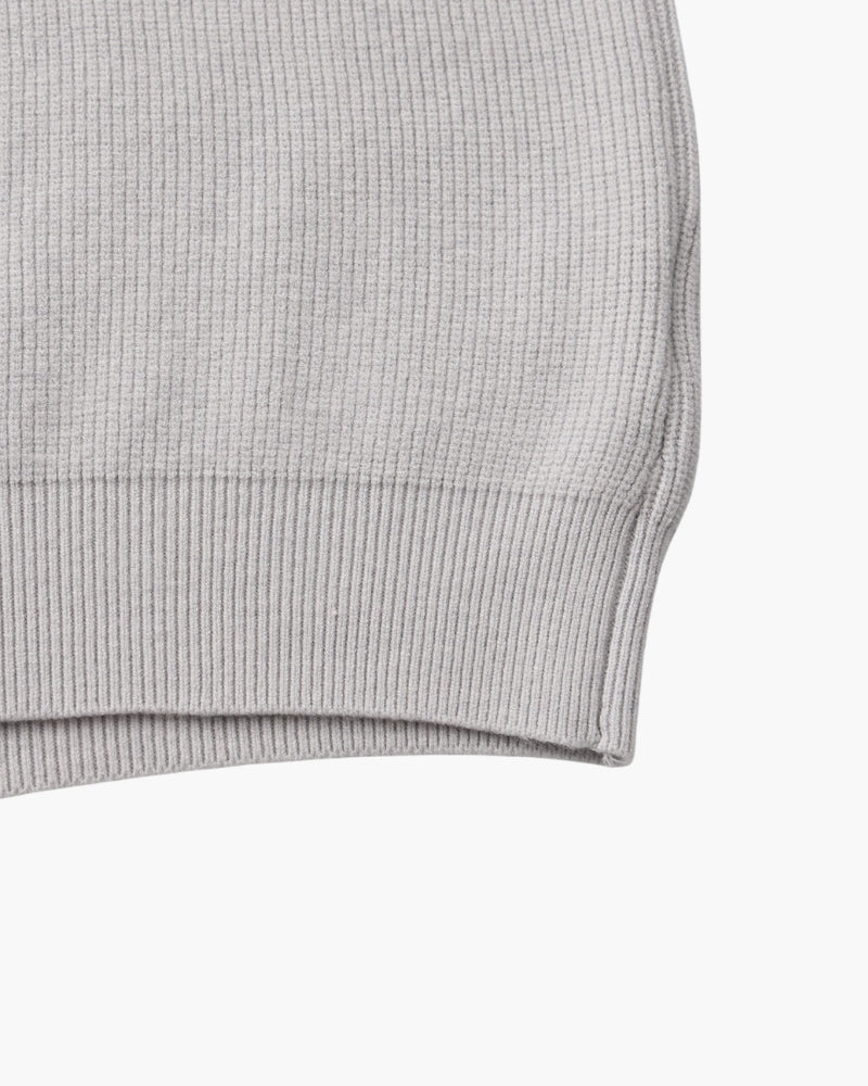 Half Zip Jumper with Stand Collar and Ribbed Trims
