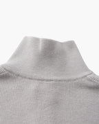 Half Zip Jumper with Stand Collar and Ribbed Trims