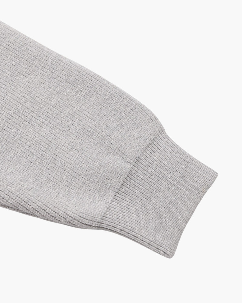 Half Zip Jumper with Stand Collar and Ribbed Trims