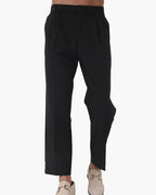 High Waist Pleated Trousers with Side Adjusters