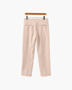 High Waist Pleated Trousers with Side Adjusters