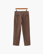 High Waist Pleated Trousers with Side Adjusters