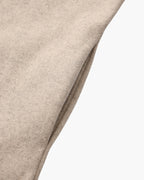 Hooded Wool Zip Coat with Relaxed Fit and Side Pockets - Beige