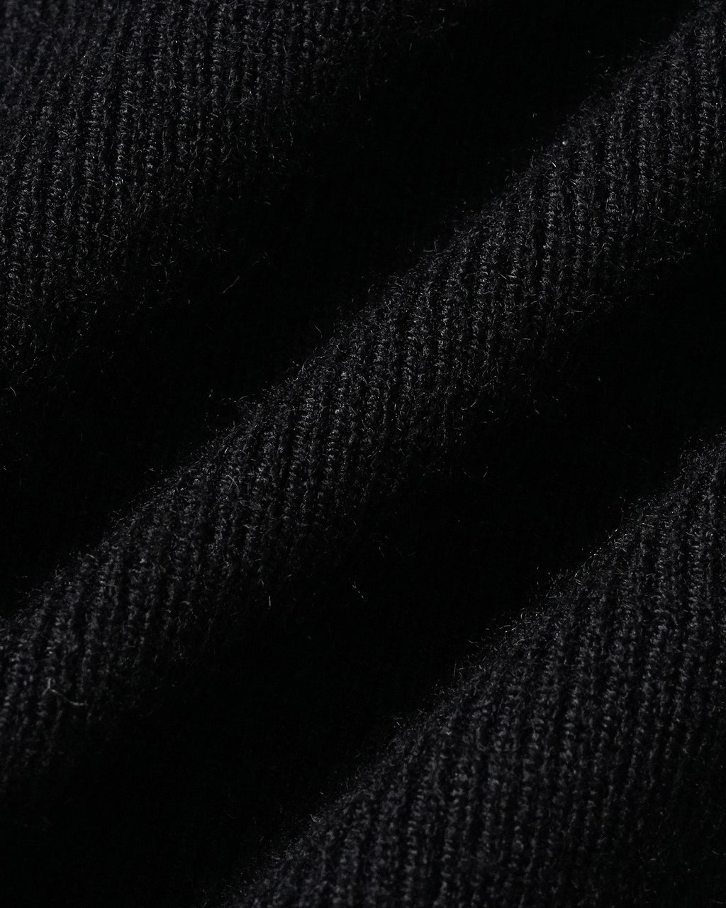 Knitted Dress with V Neck, Button Front and Flared Skirt - Black