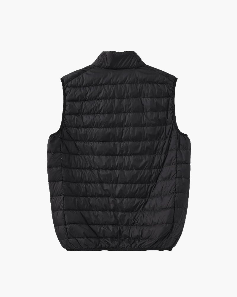 Lightweight Padded Gilet with Stand Collar and Zip Front