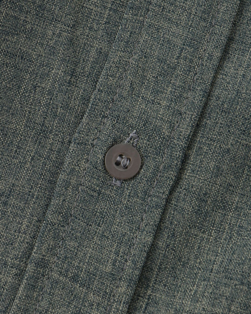 Mandarin Collar Short Sleeve Shirt with Half Placket
