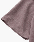 Mandarin Collar Short Sleeve Shirt with Half Placket