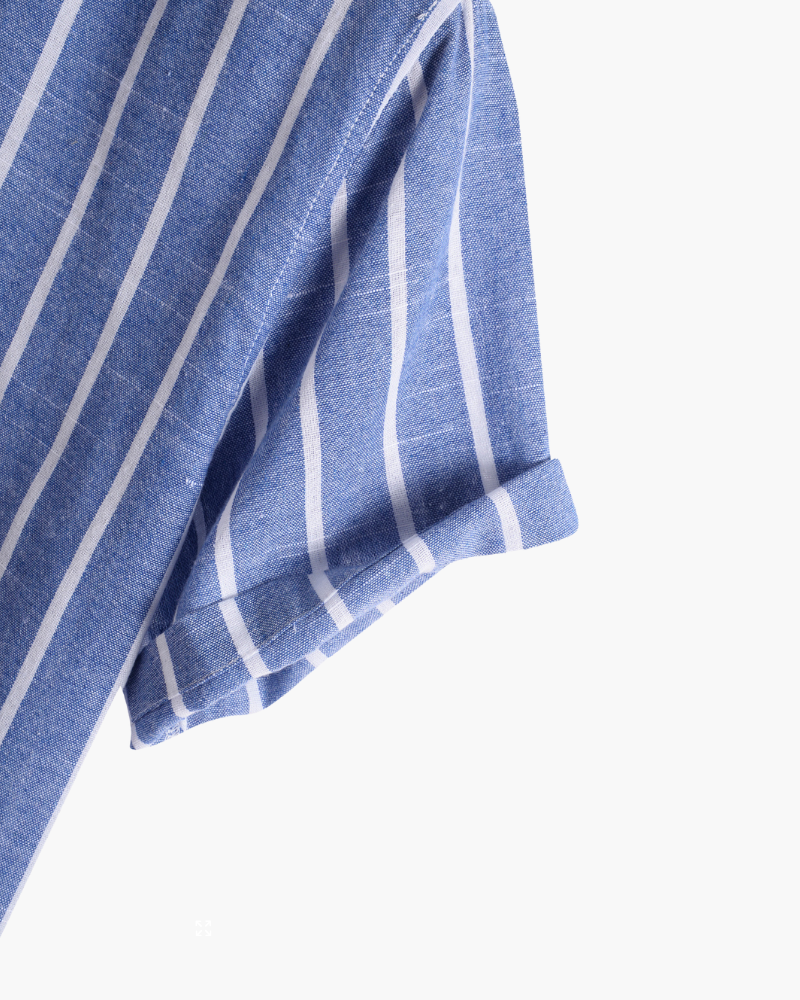 Organic Cotton Knit Polo Shirt with Contrast Collar, Short Sleeve