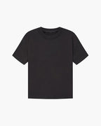 Plain Round Neck T-Shirt in Cotton Blend, Short Sleeve
