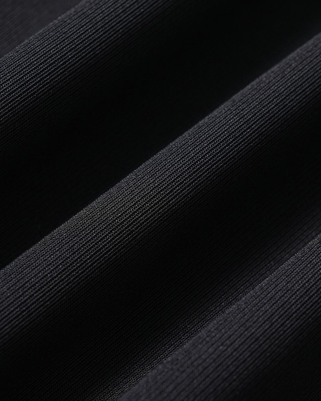 Pleated A-Line Midi Skirt with Plain Waistband and Zip - Black