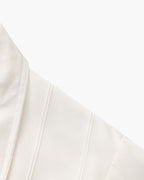 Ribbed Camp Collar Shirt with Long Sleeves and Button Front