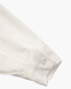 Ribbed Camp Collar Shirt with Long Sleeves and Button Front