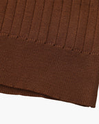 Ribbed Knit Polo Shirt with Button Placket, Short Sleeve