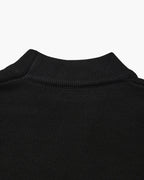 Ribbed Mock Neck Jumper with Fine Knit Texture