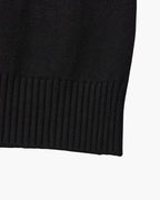 Ribbed Mock Neck Jumper with Fine Knit Texture