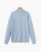 Ribbed Mock Neck Jumper with Fine Knit Texture