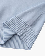 Ribbed Mock Neck Jumper with Fine Knit Texture
