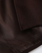 Shawl Collar Wrap Coat with Tie Belt and Wide Sleeves - Coffee