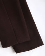 Shawl Collar Wrap Coat with Tie Belt and Wide Sleeves - Coffee