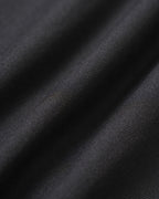 Shirt Collar Midi Dress with Short Sleeves and Belted Waist - Black